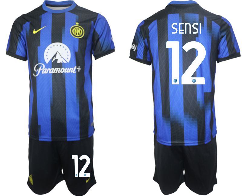 Men 2023-2024 Club Inter Milan home blue 12 Soccer Jersey